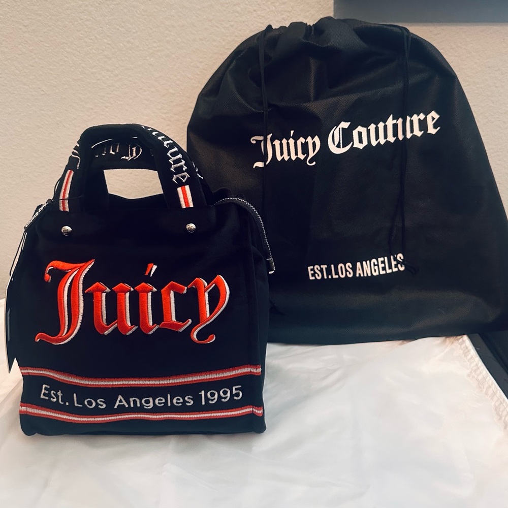 ♛Juicy Couture UK Velour Small Handbag Purse With Wallet♛